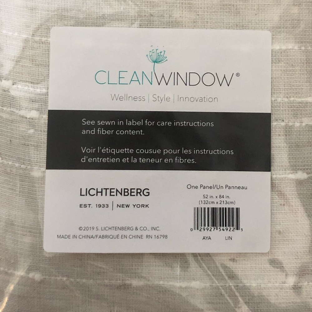 Clean Window Curtain Panel
